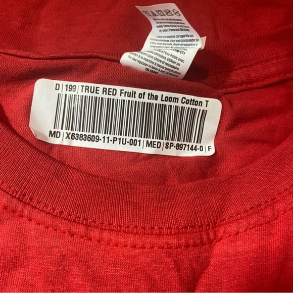 Fruit Of The Loom T-Shirt Red Women’s Size M - Picture 7 of 10